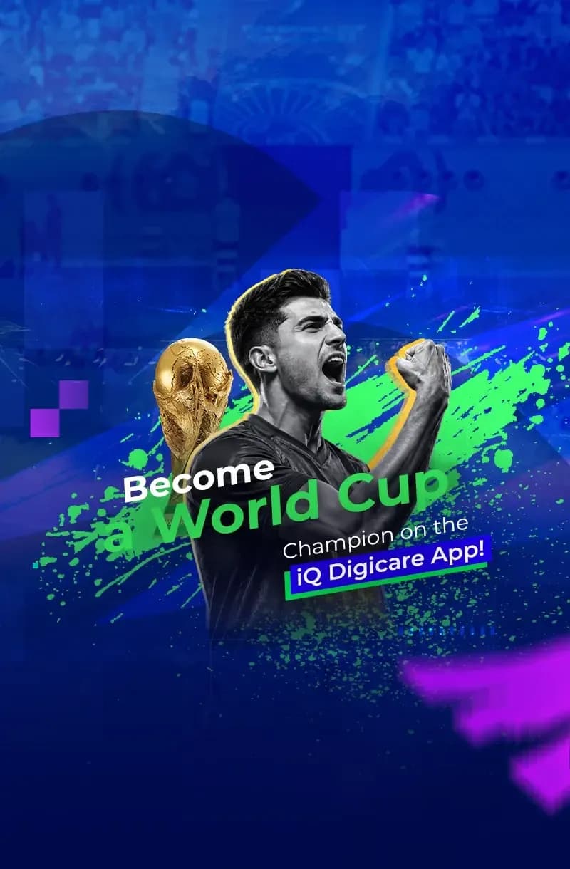 Play to become a World Cup champion on the iQ Digicare app!